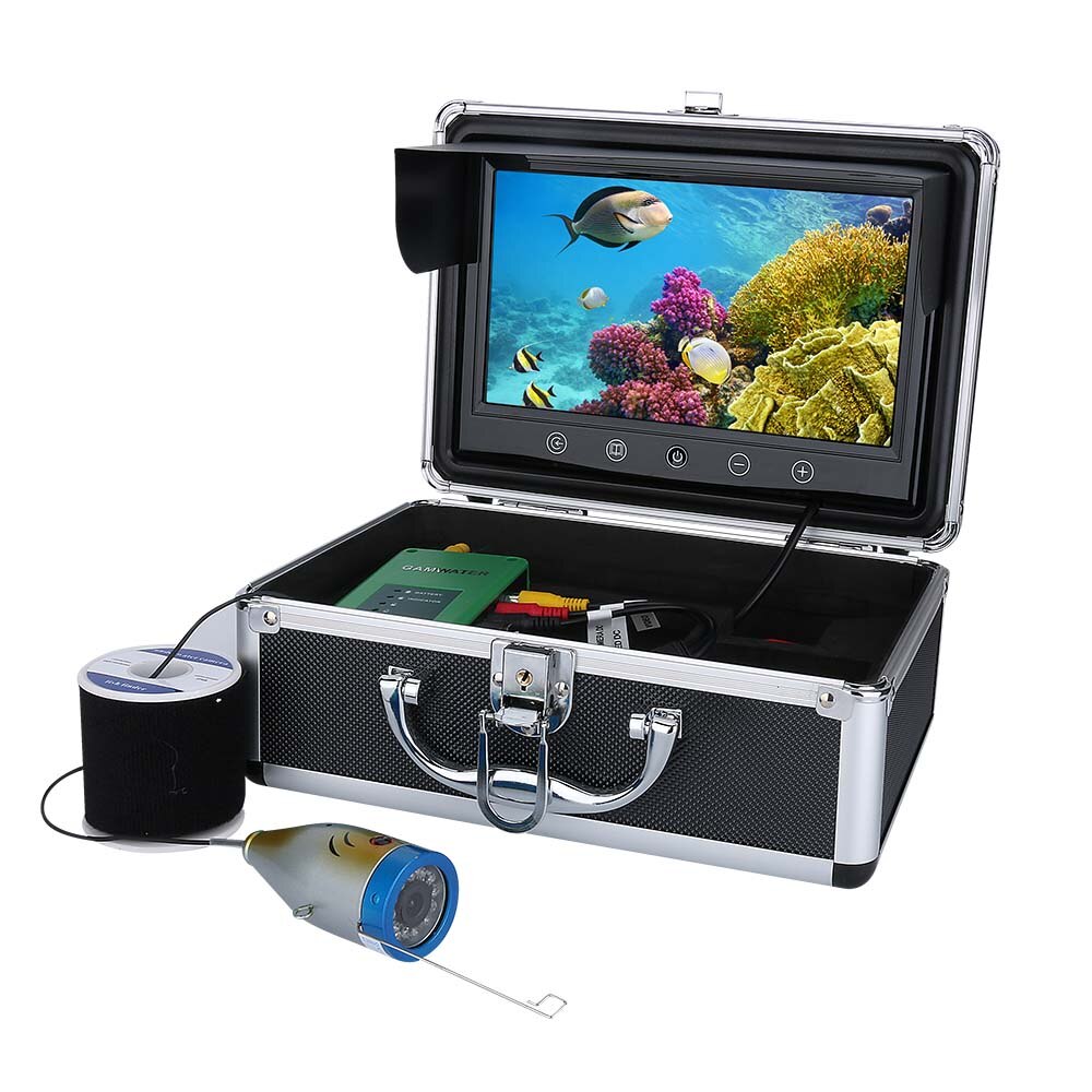 9" Inch TFT 1000tvl Underwater Fishing Video Camera Kit IR 12 PCS LED Infrared Lamp Lights Video Fish Finder  20M 30M 50M