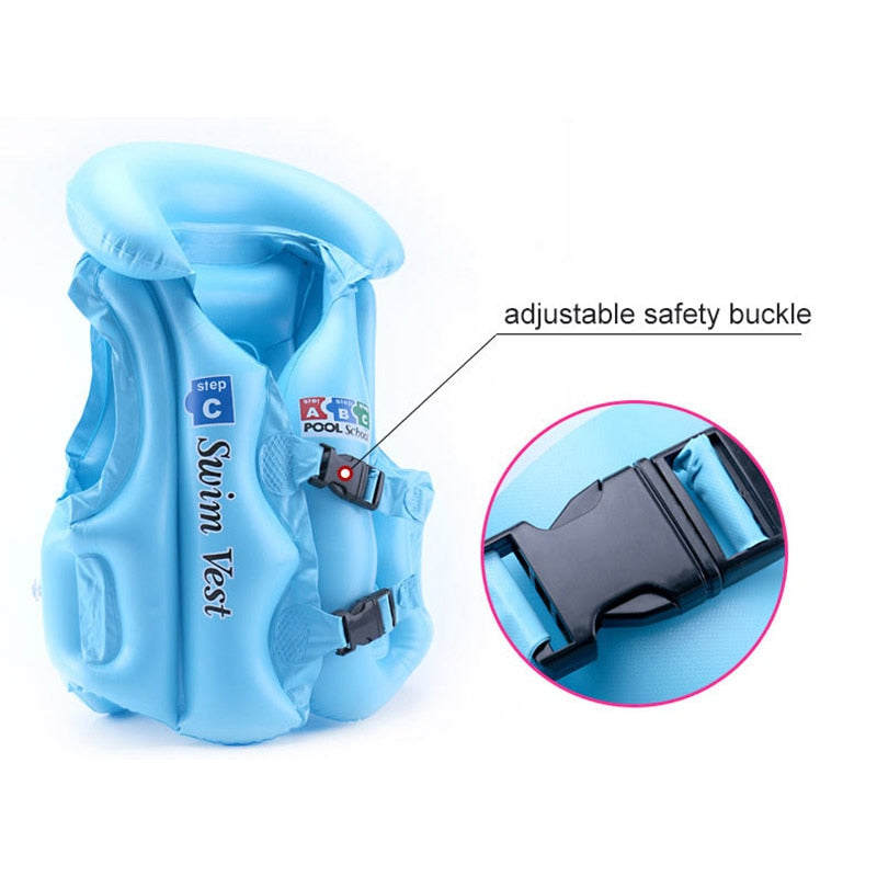 Kids Baby Life Jackets Inflatable Swimming Vest Children Assisted Inflatable Swimwear For Water Sport Swimming Pool Accessories