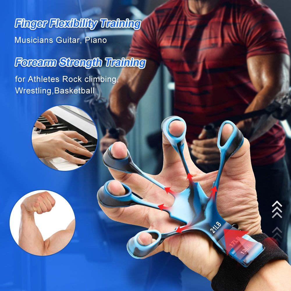 Finger Sleeve for Guitar Finger Trainer Finger Gripper 6 Resistant Levels Recovery Physical Tools For Patient Finger Exerciser