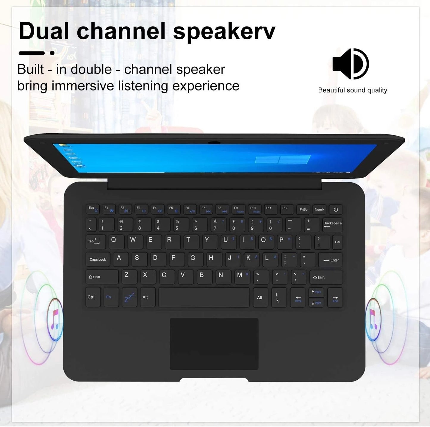 10.1 inch Netbook computer Portable Android12 Support TF Card With A133 Quad Core Processor/ 2GB+64GB/ Wi-Fi/ BT/ HD EU Plug