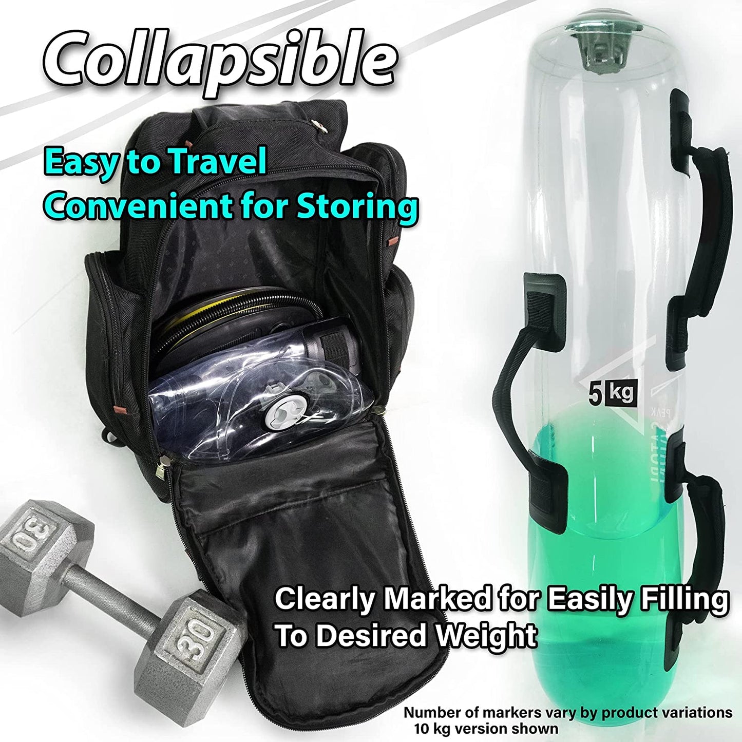 Fitness Aqua Bag Water Injection Energy Bag Physical Workout-Portable Sandbag Weightlifting Equipment 5-30kg Training Power Bag