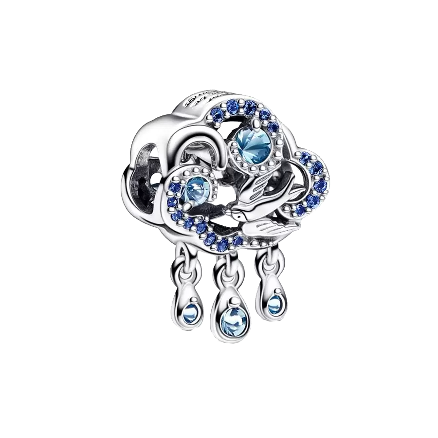 100% 925 Sterling Silver Firefly Charms Evil Eye Hot Air Balloon Blue Charms Fit Pandora Original Bracelet DIY Jewelry Making