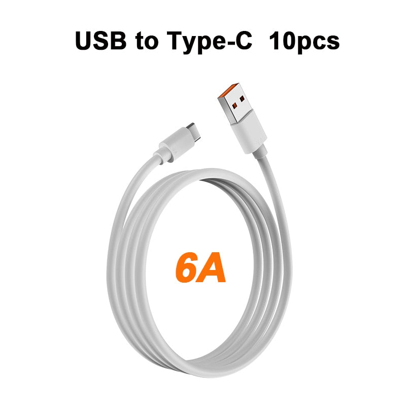 6A 66W USB Type C Super Fast Cable For Huawei Honor Samsung OPPO Xiaomi 13 Fast Charging USB C Charger Cable Data Cord 1.5M 2M