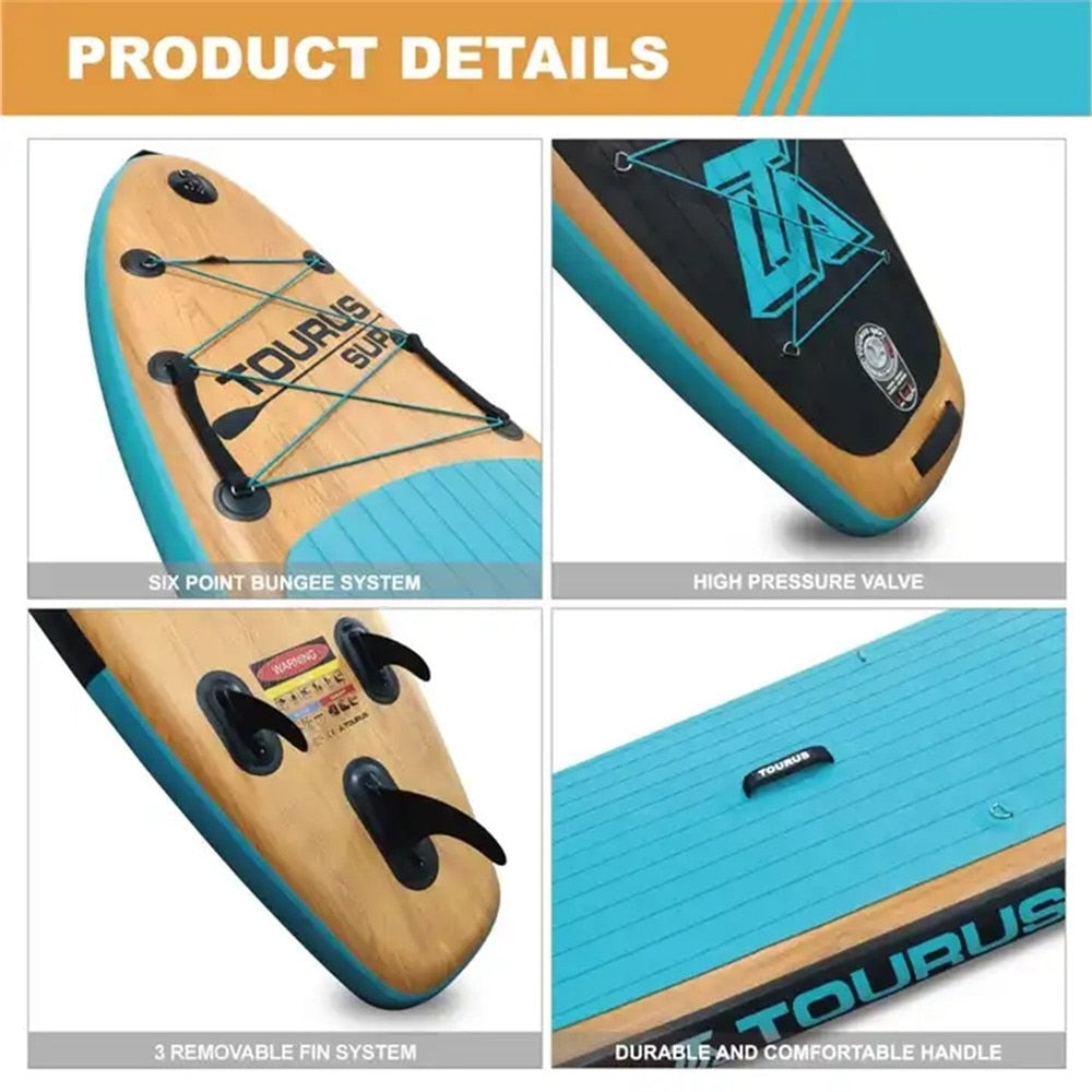 TOURUS 2023 April new arrival  blue wood double layers sup boards YOGA inflatable stable stand up paddle board 11feet 33inch
