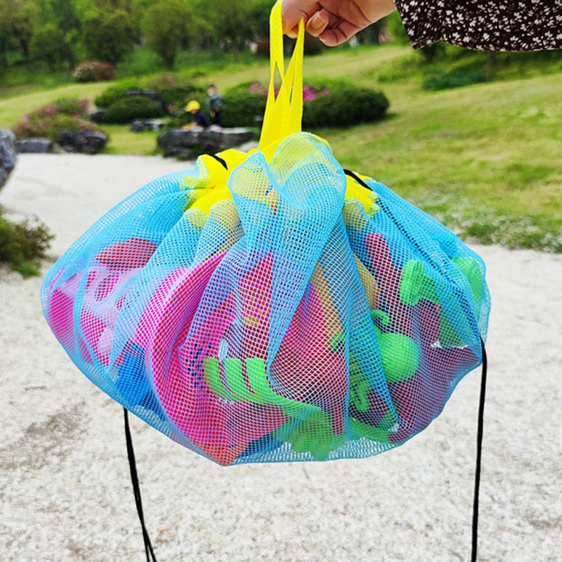 Portable Baby Sea Storage Mesh Bags For Children Kids Beach Sand Toys Net Bag Water Fun Sports Bathroom Clothes Towels Backpacks