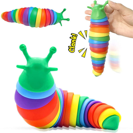 Rainbow 3D Slug Fidget Toy