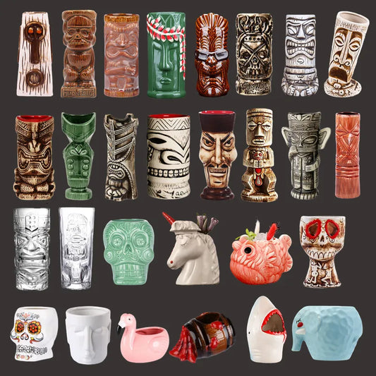 Hawaii Ceramic Tiki Mugs