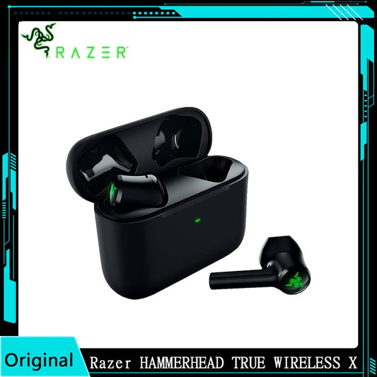 Razer Hammerhead True Wireless X - Low Latency Earbuds Low Latency 60ms Gaming Mode Bluetooth 5.2 with Auto-Pairing