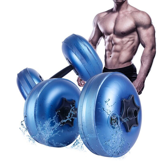 Travel Water Filled Dumbbells Set Gym Weights 8-10KG Portable Adjustable For Men Women Arm Muscle Training Home Fitness Equip