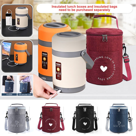 2 Liter USB Electric Heated Lunch Box Stainless Steel Food Warmer Bento Lunch Box Container Office Worker Student Cooler Bag