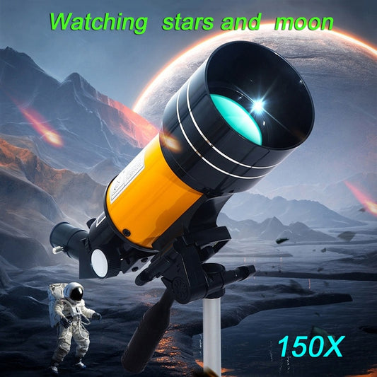 F30070 Professional Astronomical Telescope Monocular 150 Times Zoom HD Night Vision  View Moon Star  70300 Stargazing