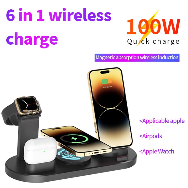 Wireless Charger 4 in 1 magnetic Charging station for Apple Watch series, iPhone 14/13/12/11 and Airpods Airpod charging stand