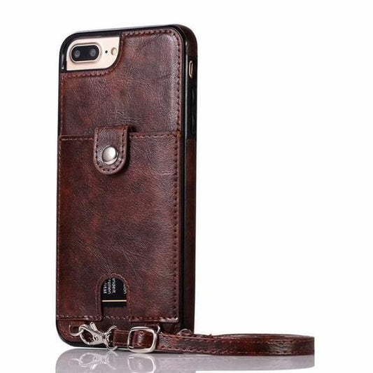Cross Body Leather Wallet Phone Case